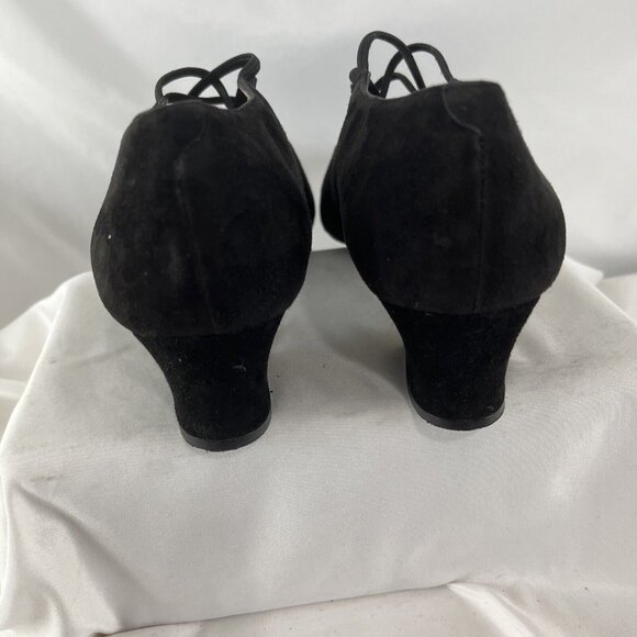 Career Moves Avila Vintage 90s Suede Ballerina Block Heel Shoes - Picture 9 of 14